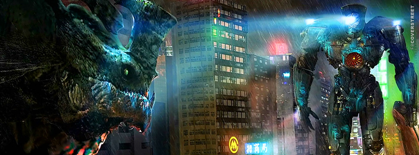 Gypsy Danger Robot Fight Pacific Rim Movie Facebook Cover