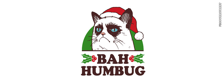 Bah Humbug Grumpy Cat  Facebook cover