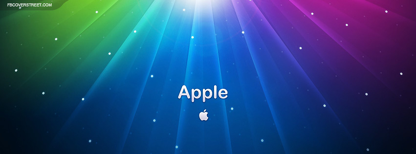 Apple OS Light Rays Logo Facebook cover