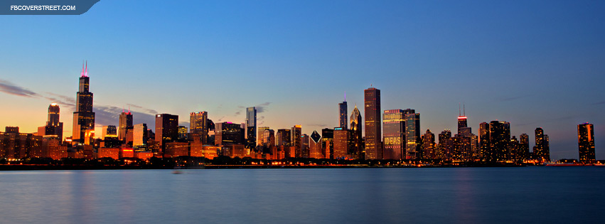 Chicago Lake Michigan Skyline Facebook cover