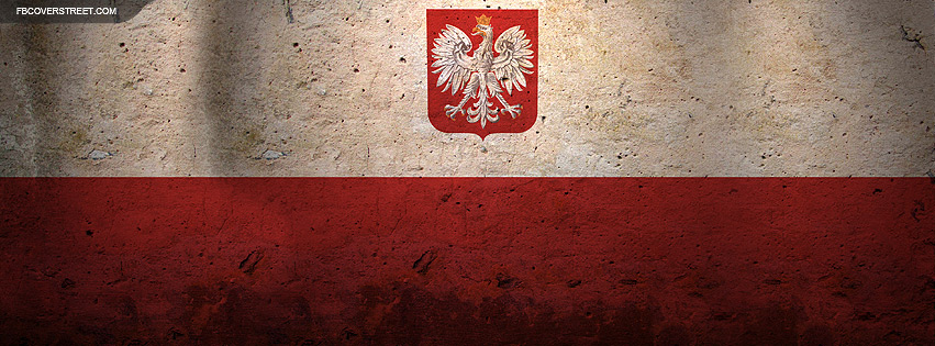 Poland Flag Concrete 2 Facebook cover