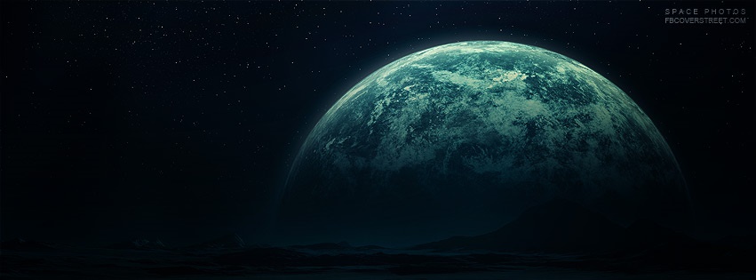 Planet Surface Space View Facebook Cover