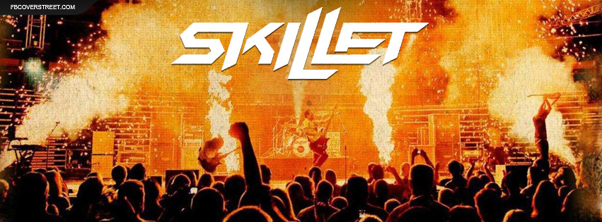 Skillet Band Concert Flames Photo Facebook cover