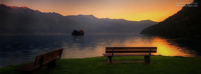 Two Lake Benches Facebook Cover