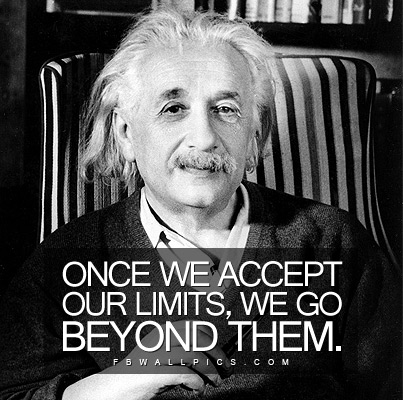 Albert Einstein Beyond Our Limits Quote Facebook picture