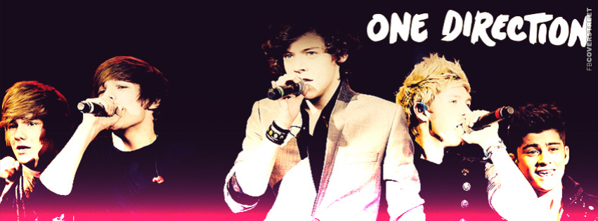 One Direction Band Singing  Facebook cover