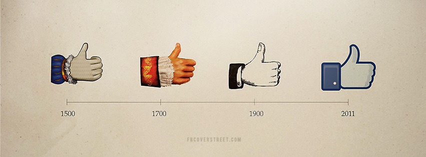 Thumbs Up Evolutionary Timeline Facebook cover