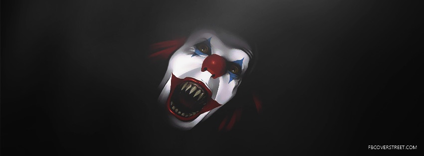 Scary Evil Clown Facebook cover