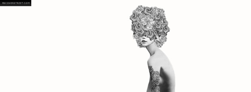 Rose Haired Woman Artwork  Facebook Cover