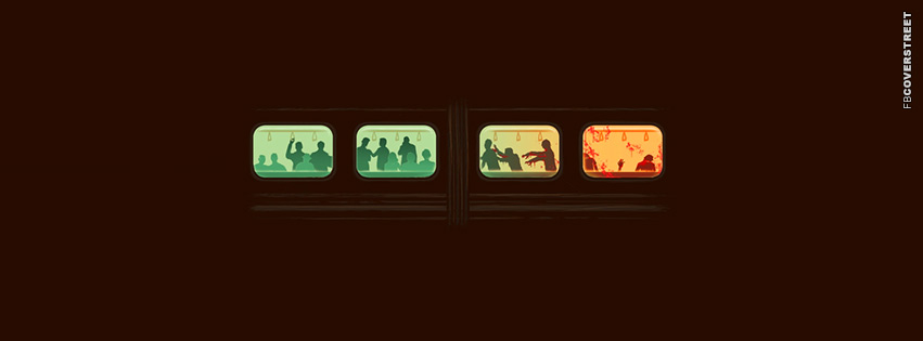 Zombies On A Train  Facebook Cover