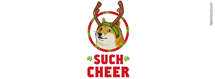 Doge Such Cheer Meme Dog  Facebook Cover
