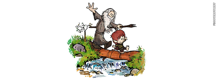Wizard and Hobbit Calvin and Hobbes  Facebook Cover