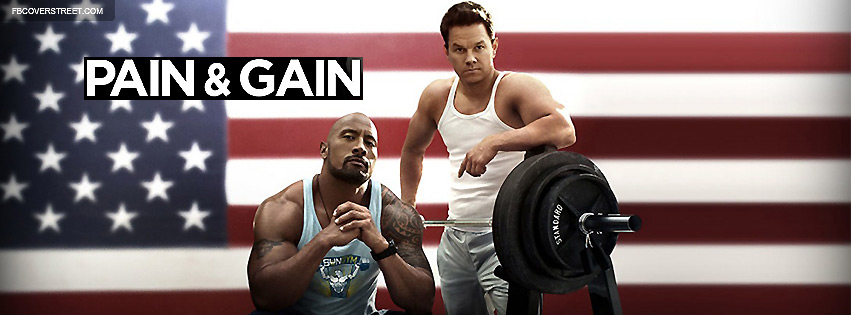 Pain and Gain The Rock and Mark Wahlberg Facebook cover