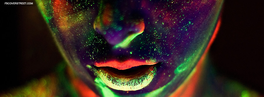 Colorful Neon Paints And Glitters Facebook cover