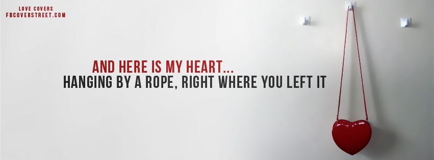 Heart Hanging By A Rope Facebook Cover