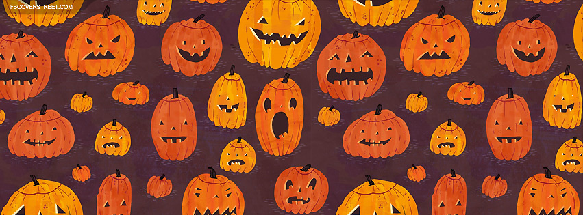 Jack OLantern Drawing Pattern Facebook Cover