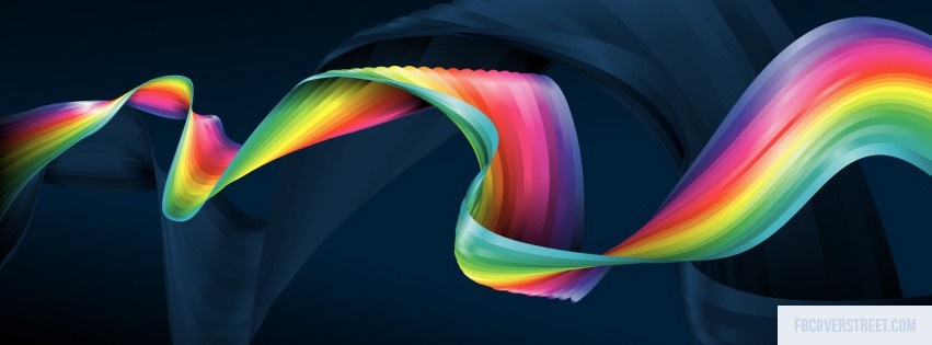 Colorful Flowing Ribbon Facebook cover