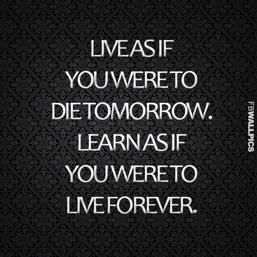 Learn As If Youll Live Forever Mahatma Gandhi Quote Facebook picture