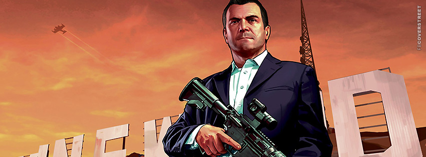 Michael With a Rifle GTA V  Facebook Cover