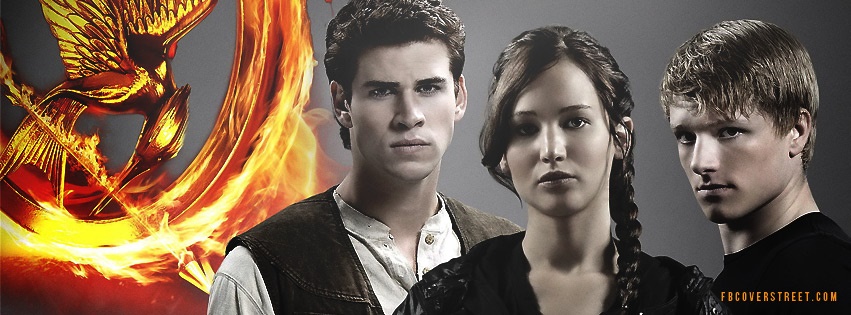 Gale Katniss Peeta Hunger Games Facebook cover