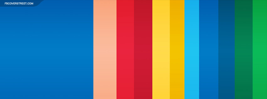 Google Color Stripes  Facebook cover