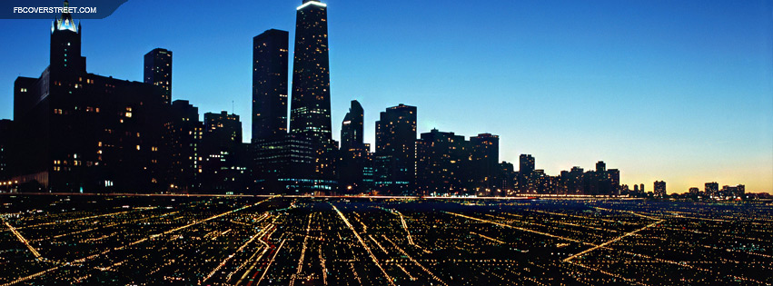 Chicago Suburbs and Skyline Facebook cover