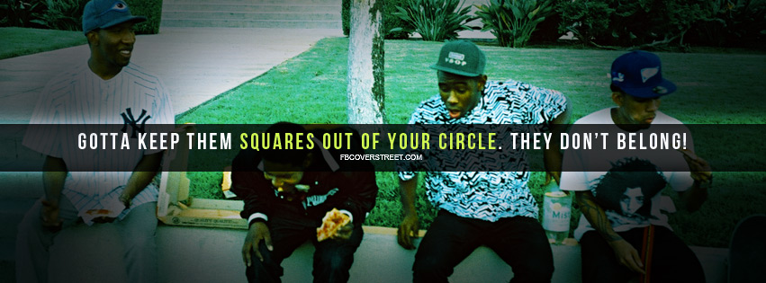 Squares Dont Belong In Your Circle Facebook cover