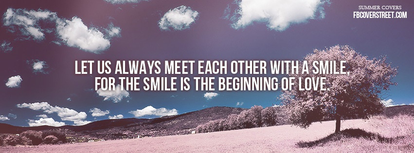 Meet Me With A Smile Facebook Cover