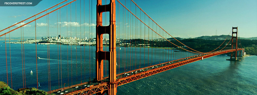 San Francisco Golden Gate Bridge Sunny Day Facebook cover