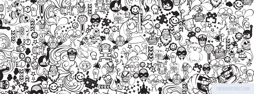 Collage Black and White Facebook cover