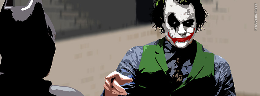 The Joker and Batman Conversing  Facebook Cover