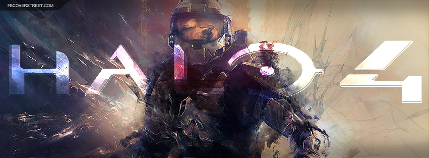 Halo 4 Abstract Master Chief Facebook cover