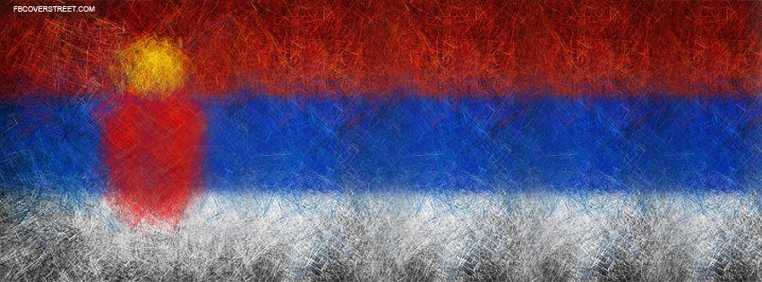 Serbian Flag Scraped Facebook Cover