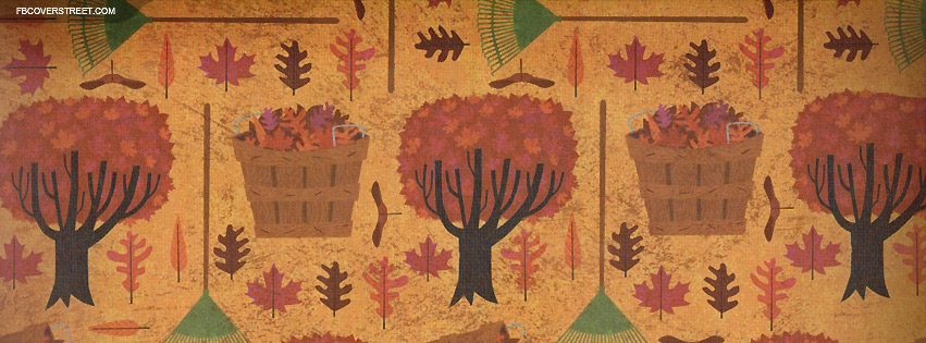 Fall Things Pattern Facebook cover