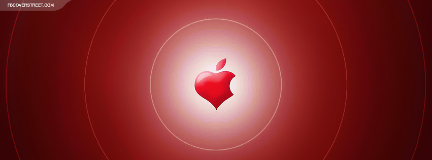 Apple OS Heart Logo Facebook cover
