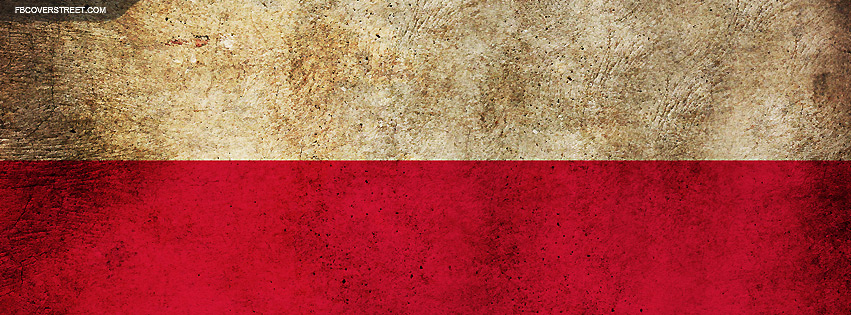 Poland Flag Concrete Facebook cover