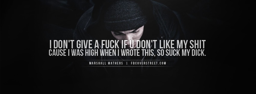 Eminem High When I Wrote This Facebook Cover