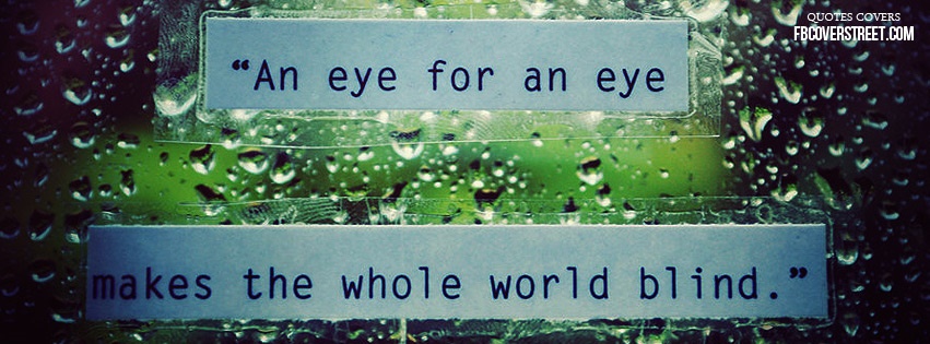 Make The Whole World Blind Facebook Cover