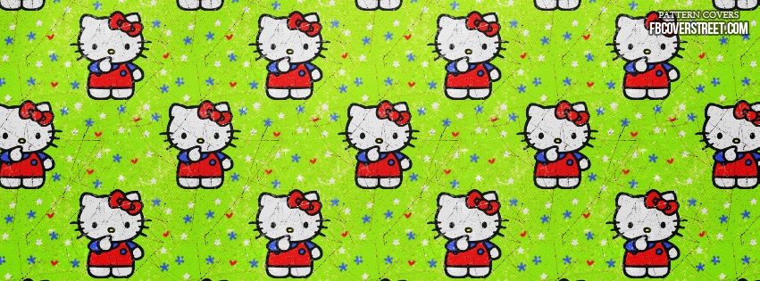 Hello Kitty Pattern 1 Facebook Cover