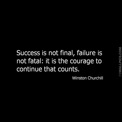 Success Is Not Final Winston Churchill Quote Facebook picture