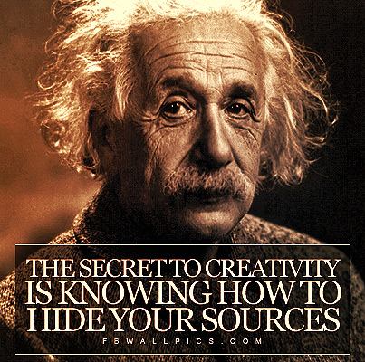 Albert Einstein Creativity Secret Quote Facebook Pic