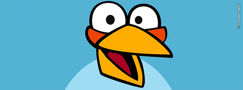 Angry Birds Blue Bird Face  Facebook Cover