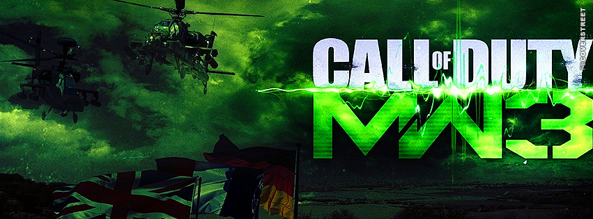 Call of Duty Modern Warfare 3 Lime Green Warzone  Facebook Cover