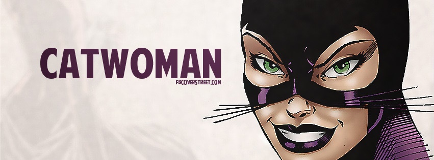 Catwoman Cartoon 2 Facebook cover