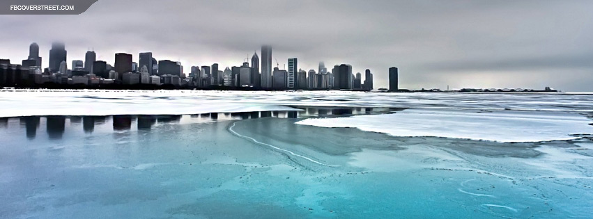 Chicago Lake Michigan Iced Facebook cover