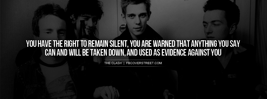 The Clash Know Your Rights Quote Facebook cover