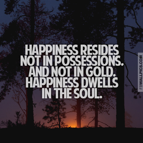 Happiness Resides In The Soul Inspiring Quote Facebook picture