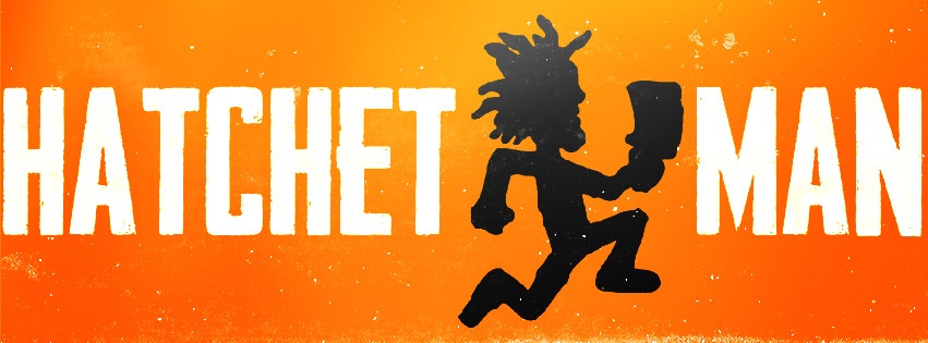 Hatchet Man Logo Orange & Black Facebook cover
