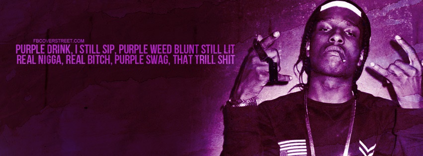 Asap Rocky Purple Everything Quote Facebook cover