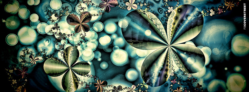 Abstract Fractal Flowers  Facebook Cover